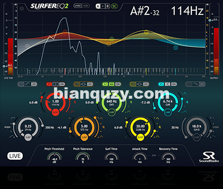 音高跟踪均衡器插件 – Sound Radix SurferEQ v2.0.5 [WiN]