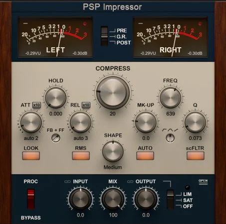 高精度压缩器 – PSPaudioware PSP Impressor 1.0.0 WIN