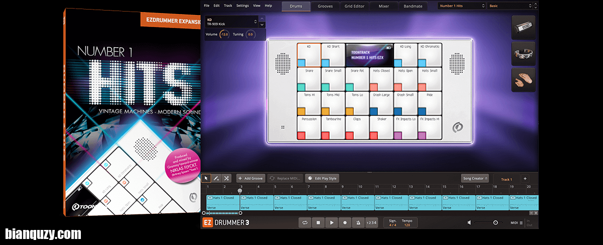 一号电鼓 – Toontrack Number 1 Hits EZX 1.5.1 WIN MAC