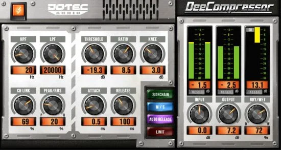 压缩器 Dotec-Audio DeeCompressor v1.0.2 MacOS