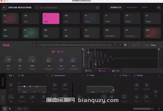鼓机 ADSR Sounds ADSRDrumMachine 1.4.0 Win/MacOS