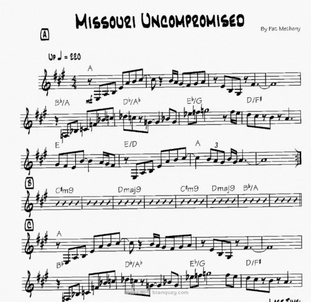 Pat Metheny曲谱大合集！