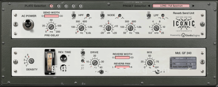 金箔板式混响插件 Iconic Instruments GF240 Plate Reverb v1.0.1 [WiN]