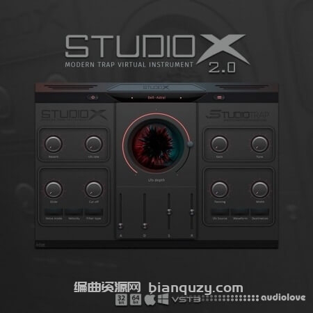 现代陷阱虚拟乐器插件 Studio Trap StudioX 2.0 Modern Trap Plugin Instrument RETAiL [WiN, MacOSX]