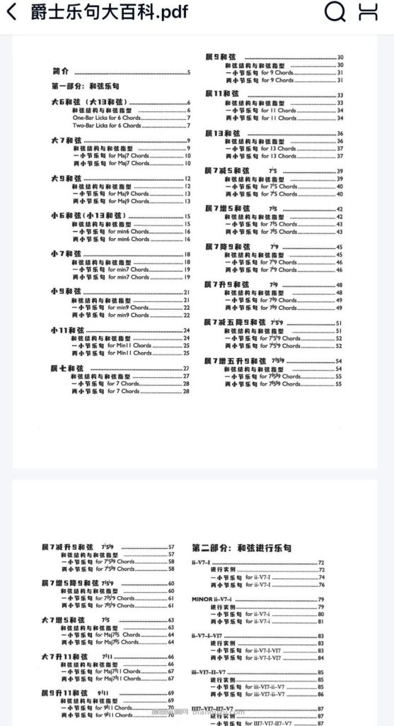 《爵士乐句大百科》高清PDF版，有配套音频