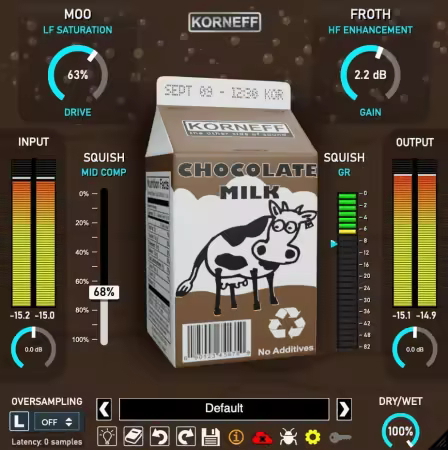 多功能音频处理插件 Korneff Audio Chocolate Milk 1.0.1 WIN