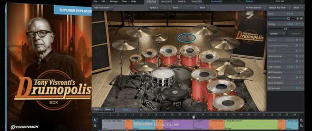 Toontrack Drumopolis SDX (SOUNDBANK)（133.99GB）摇滚鼓组拓展