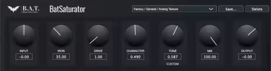 模拟谐波染色与饱和度插件 Black Arts Techs BatSaturator 1.0.0 macOS