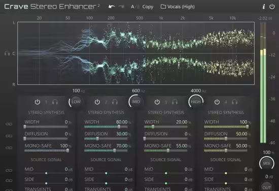 四频段心理声学立体声展宽器 Crave DSP Crave Stereo Enhancer 2 v2.0.33 WIN