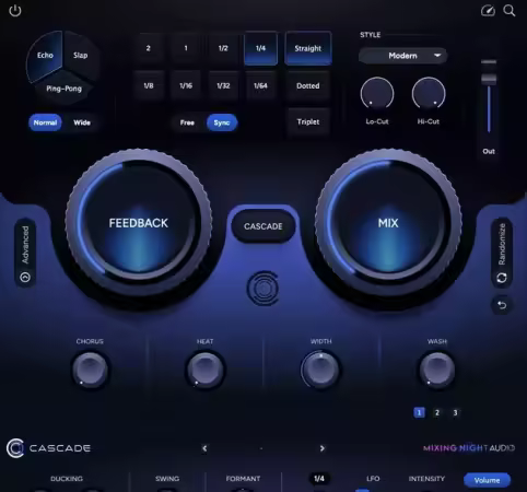 主打创意调制的延迟效果器 Mixing Night Audio Cascade 1.0.0 WIN
