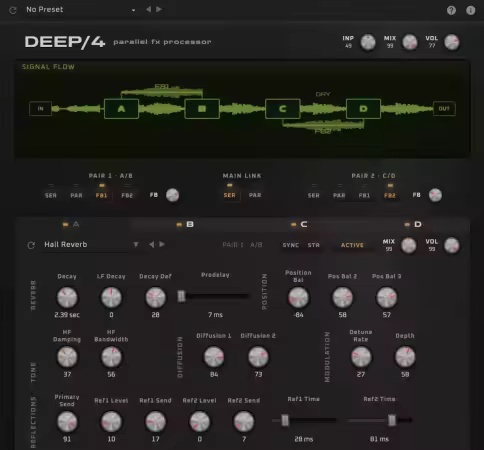 高精度模拟 Ensoniq DP/4 的多重效果器 Temecula DSP DEEP4 v0.5.7 WIN