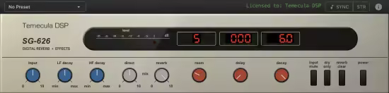 混响效果器 Temecula DSP SG-626 v1.2.1 WIN