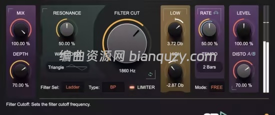滤波与失真塑形插件 2B Played Music Filter Friend 2 v1.3 WIN