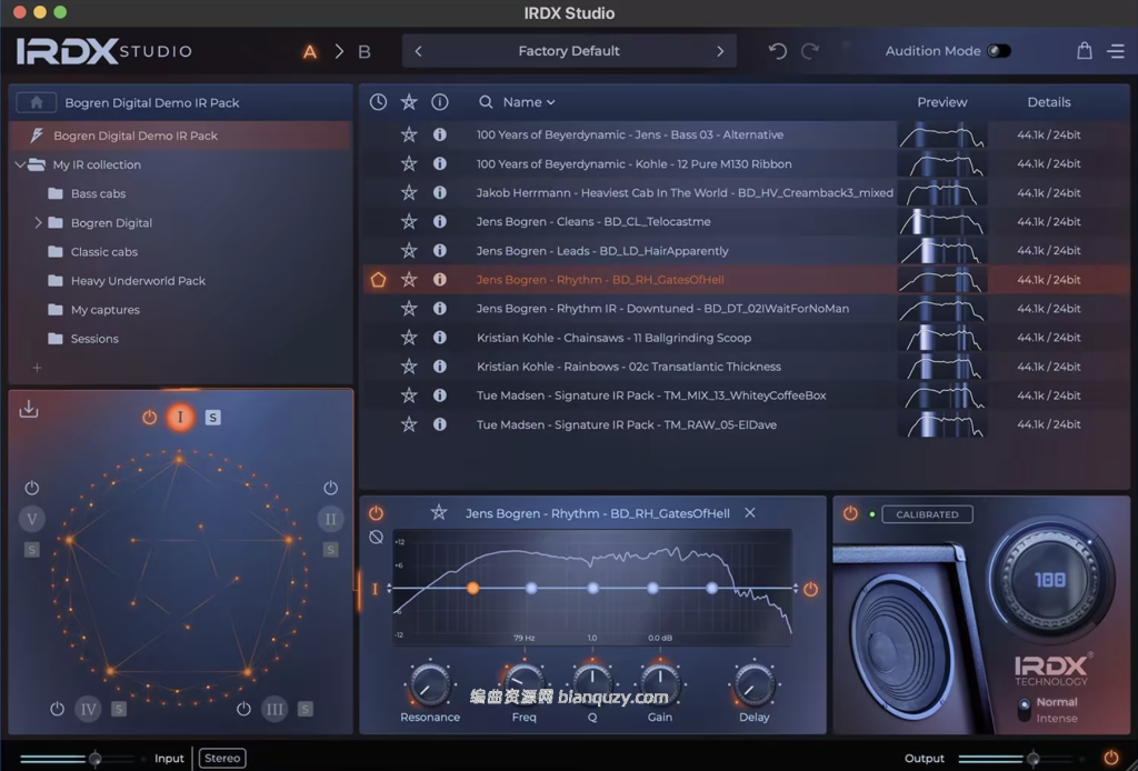 现代免费脉冲响应 (IR) 加载器 Bogren Digital IRDX Studio v1.0.1383 U2B MacOS