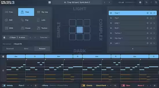 智能化旋律生成MIDI插件 EVAbeat Melody Sauce 3.0.1 WIN
