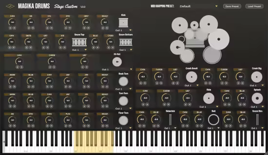 基于真实麦克风录制的高精度虚拟鼓 Elektra Magika Drums Stage Custom v1.0.0 U2B MacOS