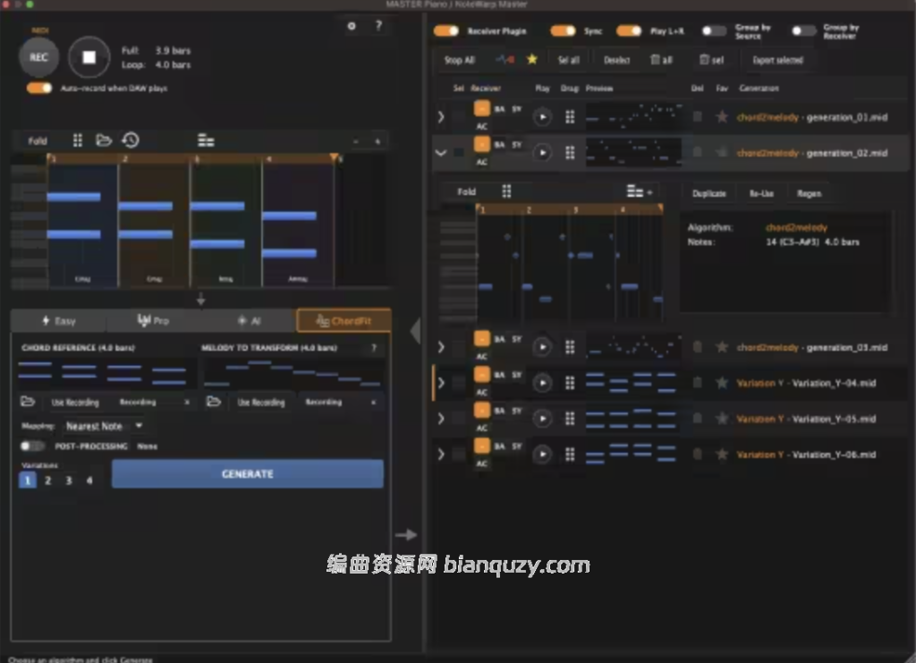 MIDI 变奏生成器 Ivoschi NoteWrap v1.0.4 macOS