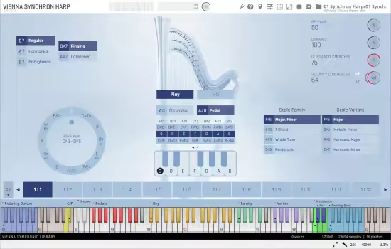音乐会大竖琴 Vienna Symphonic Library Vienna Synchron Harp v1.3.1295 WIN