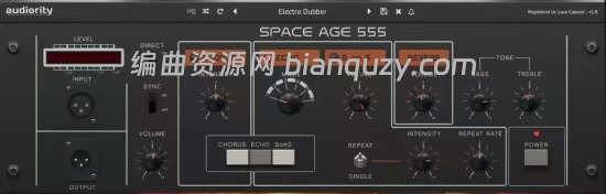 复古磁带回声、合唱与混响效果器 Audiority Space Age 555 v1.0.3 WIN