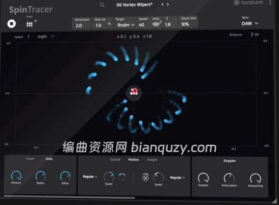 实时多普勒效应与3D声像控制插件 TONSTURM SpinTracer 1.5.0 WIN