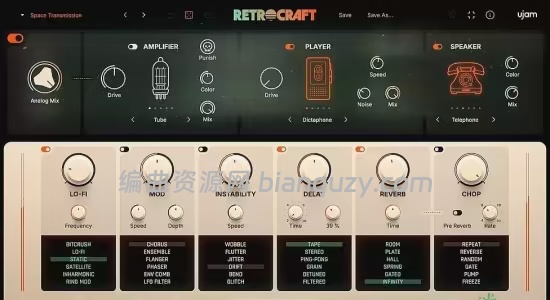 一站式复古与 Lo-Fi 声音效果纹理插件 UJAM RETROCRAFT 1.0.0 WIN