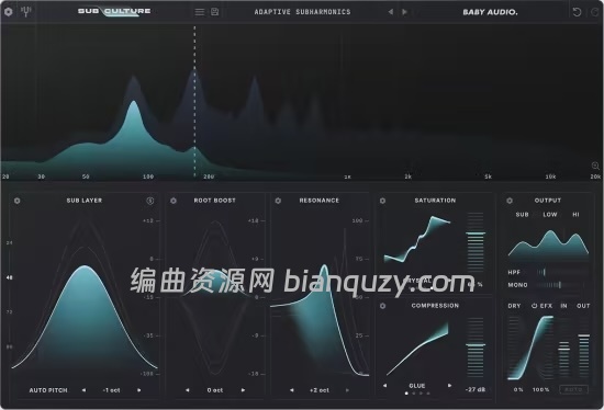 实时音高追踪低音增强插件 BABY Audio SubCulture 1.0.1 WIN