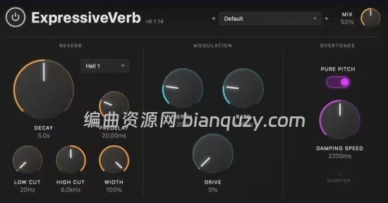 突破性算法混响 Expressive DSP ExpressiveVerb v1.1.0 U2B MacOS