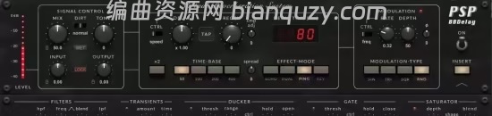 模拟风格延迟与空间氛围效果器 PSPaudioware PSP BBDelay 1.0.0 WIN
