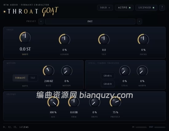 人声共振峰塑形插件 RTM Audio Throatgoat v1.0.2 MacOS