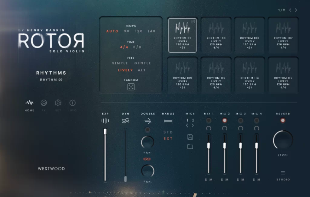 节奏型独奏小提琴 Westwood Instruments ROTOR – Solo Violin KONTAKT