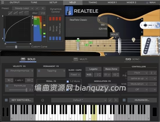 芬达Tele单线圈电吉他 MusicLab RealTele v1.0.0 WIN