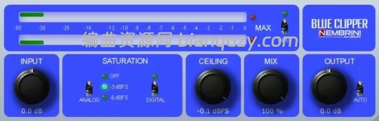 模拟转换器削波饱和插件 Nembrini Audio NA Blue Clipper v1.0.1 WIN