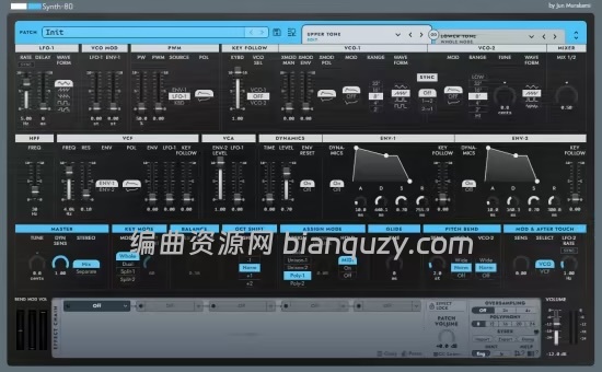 8 复音模拟机架合成器 Jun Murakami Synth-80 v1.0.23 WIN