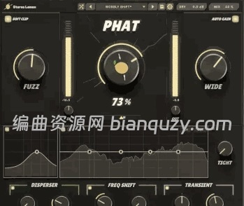 声音塑形与过载压缩效果器插件 Stereo Lemon PHAT v1.7.3 [WiN]