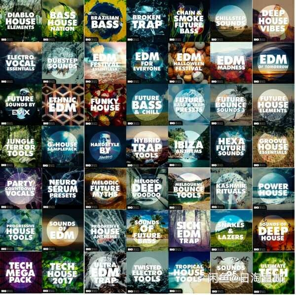 70+套EDM采样包 Big EDM采样预制合集包括Big rom Dubstep 等等